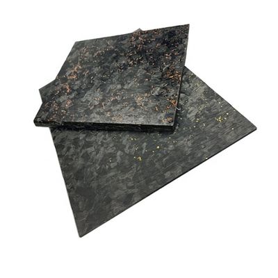 Lumineux/matte personnaliser la feuille d'or forgée en fibre de carbone 50% Lumineux motif de tissage de forge