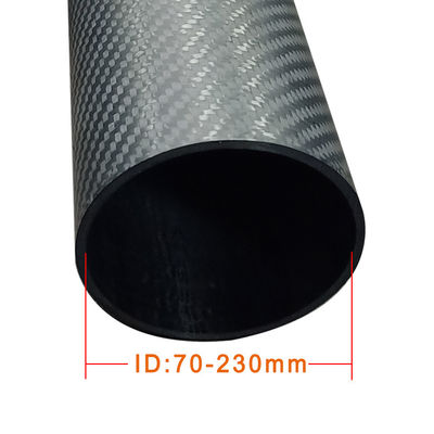 Tubes en fibre de carbone à motifs 3K pour des températures inférieures à 120 °C en finition mate 180 mm 200 mm 230 mm