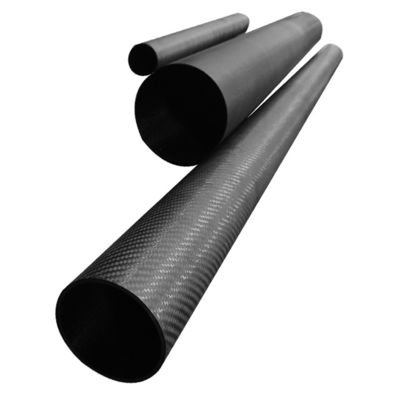 Tubes en fibre de carbone à motifs 3K pour des températures inférieures à 120 °C en finition mate 180 mm 200 mm 230 mm