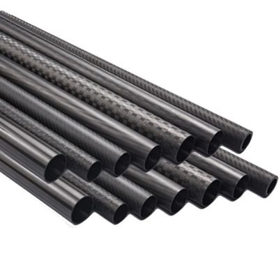 Tubes en fibres de carbone à haute résistance à la traction de 3k Twill Surface pour applications industrielles