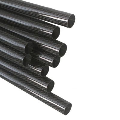 Tubes en fibres de carbone à haute résistance à la traction de 3k Twill Surface pour applications industrielles