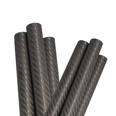 Tubes en fibres de carbone à haute résistance à la traction de 3k Twill Surface pour applications industrielles