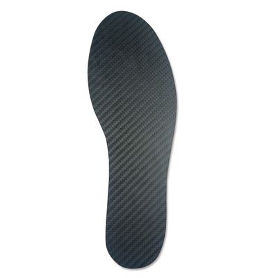 Pour hommes, taille 10 en fibres de carbone avec une plaque de stabilisation rigide et orthotique.
