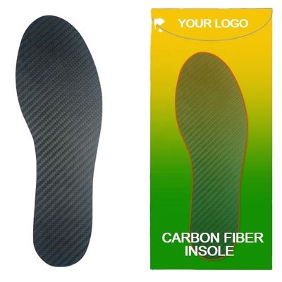 Pour hommes, taille 10 en fibres de carbone avec une plaque de stabilisation rigide et orthotique.