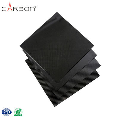 Plaque en fibre de carbone thermoplastique à motifs 12K pour support d'arche en couleur noire