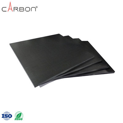 Plaque en fibre de carbone thermoplastique à motifs 12K pour support d'arche en couleur noire