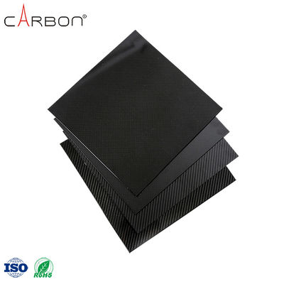 Plaque en fibre de carbone thermoplastique à motifs 12K pour support d'arche en couleur noire
