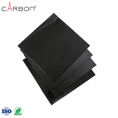 Plaque en fibre de carbone thermoplastique à motifs 12K pour support d'arche en couleur noire