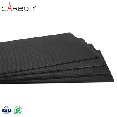 Plaque en fibre de carbone thermoplastique à motifs 12K pour support d'arche en couleur noire