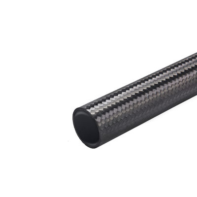 Champ d'aviation 100% tube solide en fibre de carbone 3K Twill tube rond pour les accessoires de drones