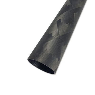 98% de C Contenu de fibres de carbone non volatils Tubes hexagonales de 25 mm 3K Tubes ovaux de carbone