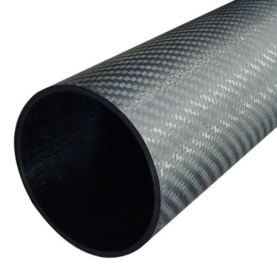 Tubes en fibre de carbone à motifs 3K pour des températures inférieures à 120 °C en finition mate 180 mm 200 mm 230 mm
