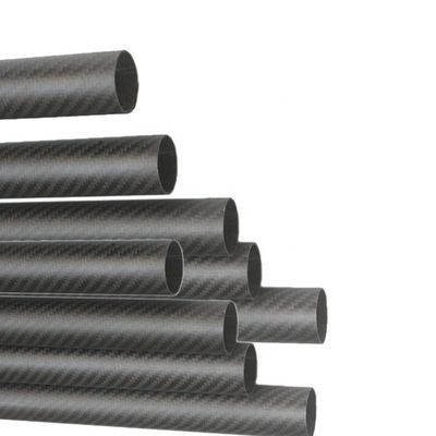 Temps de production 35-45 jours Tube en fibre de carbone rond OD de 40 mm Tube en fibre de carbone mate de 3,5 m