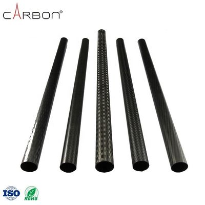 Tubes en fibres de carbone de 200 mm pour chaussures de sport Tissu de forme ronde Performance extérieure durable
