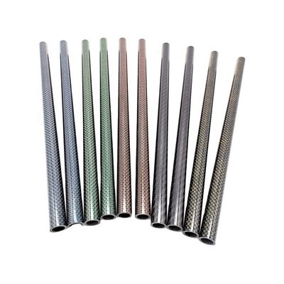 Tubes en fibres de carbone de 200 mm pour chaussures de sport Tissu de forme ronde Performance extérieure durable