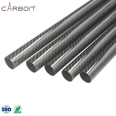 Tubes en fibres de carbone de 200 mm pour chaussures de sport Tissu de forme ronde Performance extérieure durable