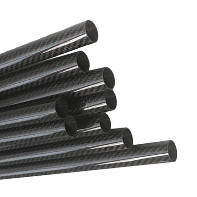Tubes en fibres de carbone acceptées par OEM avec résine époxy et matériau en fibres de carbone 3K