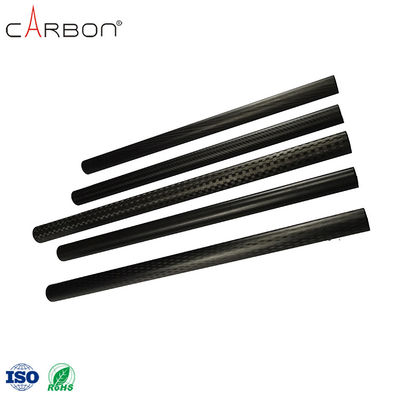 Tubes en fibre de carbone de couleur noire de haute résistance à 0,001% de teneur en azote