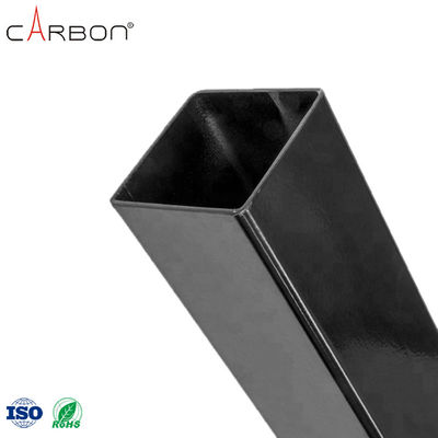 Pipe en fibre de carbone de 3 mm carrés non volatile pour le processus de production de chaussures