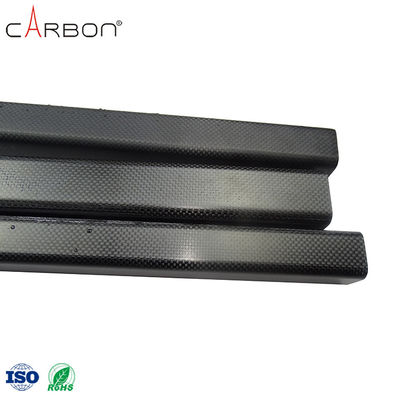 Pipe en fibre de carbone de 3 mm carrés non volatile pour le processus de production de chaussures
