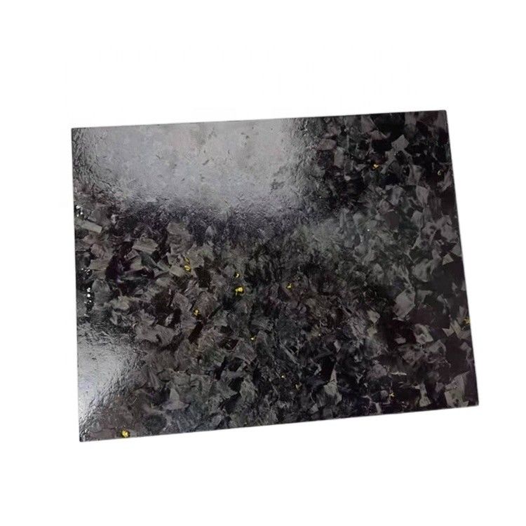 Lumineux/matte personnaliser la feuille d'or forgée en fibre de carbone 50% Lumineux motif de tissage de forge