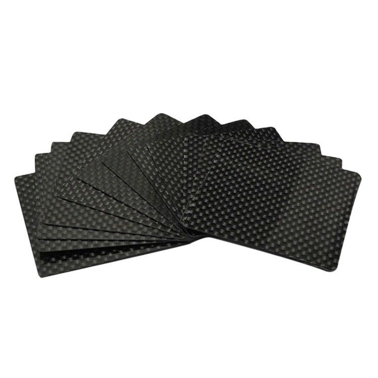Plaque en fibre de carbone thermoplastique à motifs 12K pour support d'arche en couleur noire