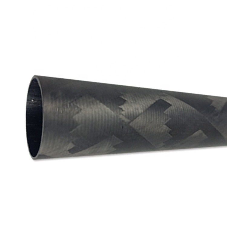 Tubes d'échappement en fibres de carbone 3k à fibres de fibre de carbone enduites pour l'industrie