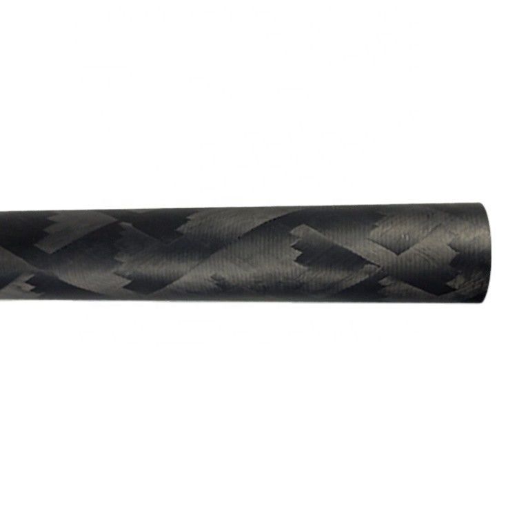 98% de C Contenu de fibres de carbone non volatils Tubes hexagonales de 25 mm 3K Tubes ovaux de carbone